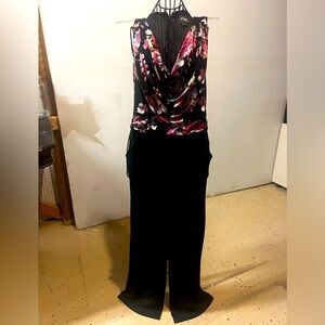 Floral topped jumpsuit, size Large.
